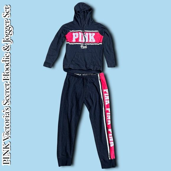 PINK Tops - Pre-Owned PINK Victoria’s Secret Hoodie & Jogger Set – XS / M